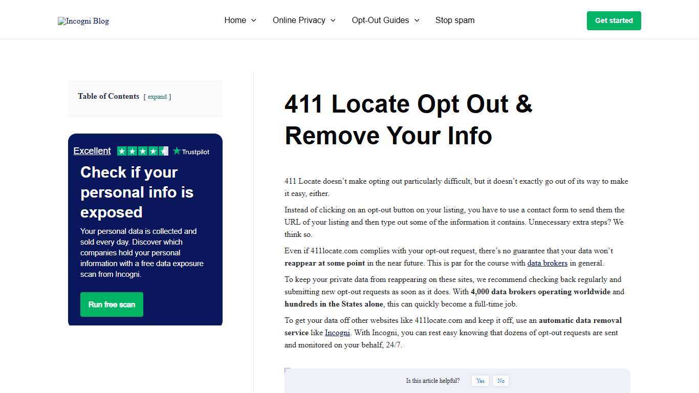 411 Locate Opt Out & Remove Your Info [2026] | Incogni